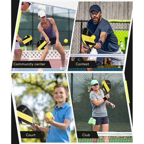 Pickleball-sæt - Glasfiberketsjere, bolde og taske   14#model 1