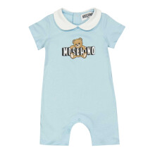 (6-9 Months, Sky Blue) Moschino Baby Teddy Bear Short-Sleeved Babygrow