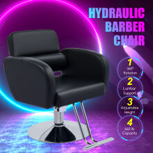 Professional Barber Chair w 360 Swivel& Hydraulic Pump for Hair Stylists Classic