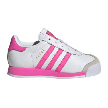 (10 UK Child, White) Adidas Childrens/Kids Samoa Stripes Leather Trainers