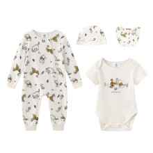 (12-18 Months, White) Winnie the Pooh Baby Romper Set (Pack of 4)