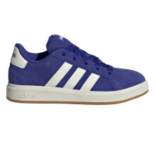 (2.5 UK Child, Lucid Blue) Adidas Childrens/Kids Grand Court Suede Trainers