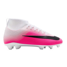 (2 UK, White/Pink) Nike Childrens/Kids Superfly 11 Club Ombre High-top Firm Ground Football Boots