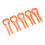 5er Set Herdknopf Kindersicherung Orange 21