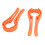 5er Set Herdknopf Kindersicherung Orange 10