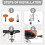 Hydraulic Drum Stool Seat Saddle Adjustable Height Drum Throne With Backrest UK 6