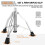 Hydraulic Drum Stool Seat Saddle Adjustable Height Drum Throne With Backrest UK 5