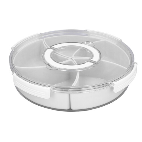 Snack-Organizer 5 Fächer drehbar mit Deckel und