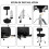 Adjustable Height Hydraulic Drum Stool Seat Saddle Drum Throne w/ Backrest Black 6