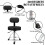 Adjustable Height Hydraulic Drum Stool Seat Saddle Drum Throne w/ Backrest Black 7