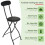 FOLDING BAR STOOL HIGH BACK BLACK PADDED BREAKFAST BAR STOOL ROUND FOLDABLE NEW 2