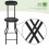FOLDING BAR STOOL HIGH BACK BLACK PADDED BREAKFAST BAR STOOL ROUND FOLDABLE NEW 5
