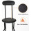 FOLDING BAR STOOL HIGH BACK BLACK PADDED BREAKFAST BAR STOOL ROUND FOLDABLE NEW 10