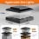 Solar Fence Post Cap Lights - High Brightness Flickering Flame LED Lighting for Posts Black 6