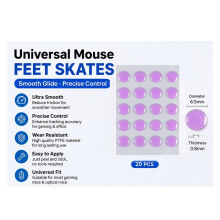 Universele Ronde PTFE Muisvoetjes/Skates, Zelfklevende Ronde Muisvoetjes/Vervangingsonderdelen voor Gamingmuizen, Doe-Het-Zelf-Montage D