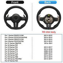 COIKA Volant M Sport M3 With AB, Chrome Noir, Cuir Perforé pour BMW