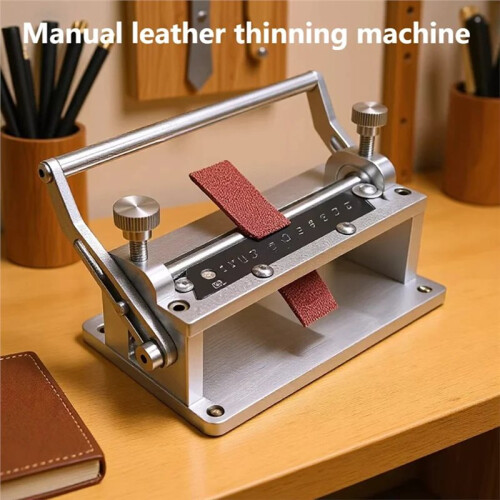 Manual Leather Thinning Machine Cowhide Scraper, for Soft/Hard Vegetable Tanned Leather, Even Cutting & Engraving Tool 1