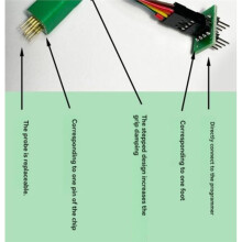 SOP8-150mil Programming Reading Test Probe Wire, EEPROM Probe Programming Wires, Cable Adapter Tool Chip Probe Wires