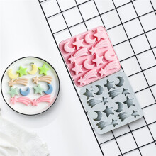 Siliconen Mallen met 12 Holtes in de Vorm van een Vijfpuntige Ster voor Het Decoreren van Taart, Chocolade en Fondant