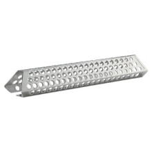 Stainless Steel Wood Rack with Ventilation Holes - Reusable Metal BBQ Accessory, Campfire Stand for Outdoor Cooking M