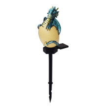 Solar Dragon Garden Decor Dragon Gifts for Women with Egg Light Outdoor Medieval Dragon Statue for Yard Art B