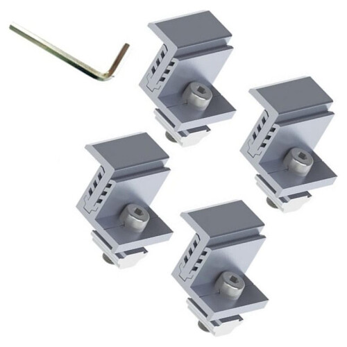 1set Solar Panel Clamps - Long-Lasting Mounts for PV Module Roof Rail Installation,PV Mounting Hardware 2