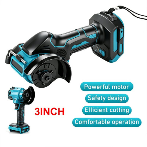 Esmerilhadeira Angular  Sem Fio 3 Polegadas, 21 V, 20.000 RPM, Ferramenta Elétrica Portátil para Polimento e Corte, Compatível com 1
