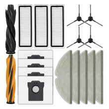 Pour D20 Pro , Pièces Détachées : Brosse Principale, Brosse Latérale, Filtre HEPA, Sac à Poussière, Chiffon de Rechange