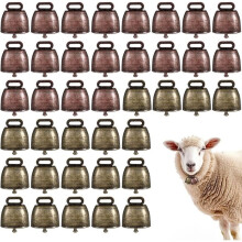 Pacote com 40 Sinos de Vaca, Sinos para Coleiras de Cabras, Sino de Metal de Ferro e Cobre para Animais, Pequeno Sino para Animais de Fazenda