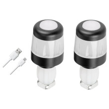 2Pcs Electric Scooter Handlebar Lights LED Warning Light Handlebar End Plugs Waterproof Turn Signal Lights