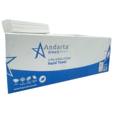 - 2Ply White Z-Fold Embossed Hand Towels - Bulk Box of 2,996 (14 Sleeves of 214 Towels) - Soft, Strong and Highly Absorbent - Controlled Dispensing -