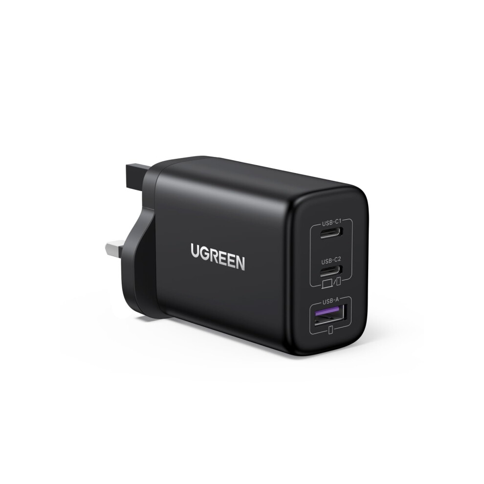 Usb C Charger 65W Gan Fast Charger 3-Port Pd Charger Uk Plug Compact Travel Adapter Compatible With Macbook Pro/Air, Ipad Pro/Air, Iphone 17 6941876253333