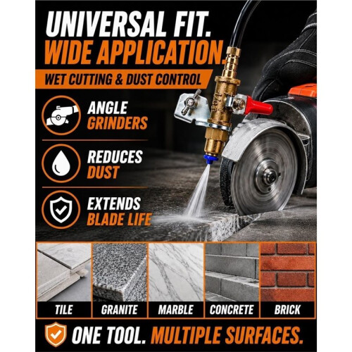 Angle Grinder Dust Remover WaterSprayer Universal Adjustable Cutting Attachment Pump Collector US Plug 1