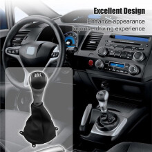47115-SNA-A82ZA 5 Speed Manual Gear Shift Knob Set Fit for 2006-2011 Auto Parts