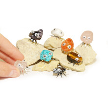 Real Gemstone Bugs x 5 Genuine Gemstone Bug in a Box - Party Bag Filler Christmas Stockings Filler