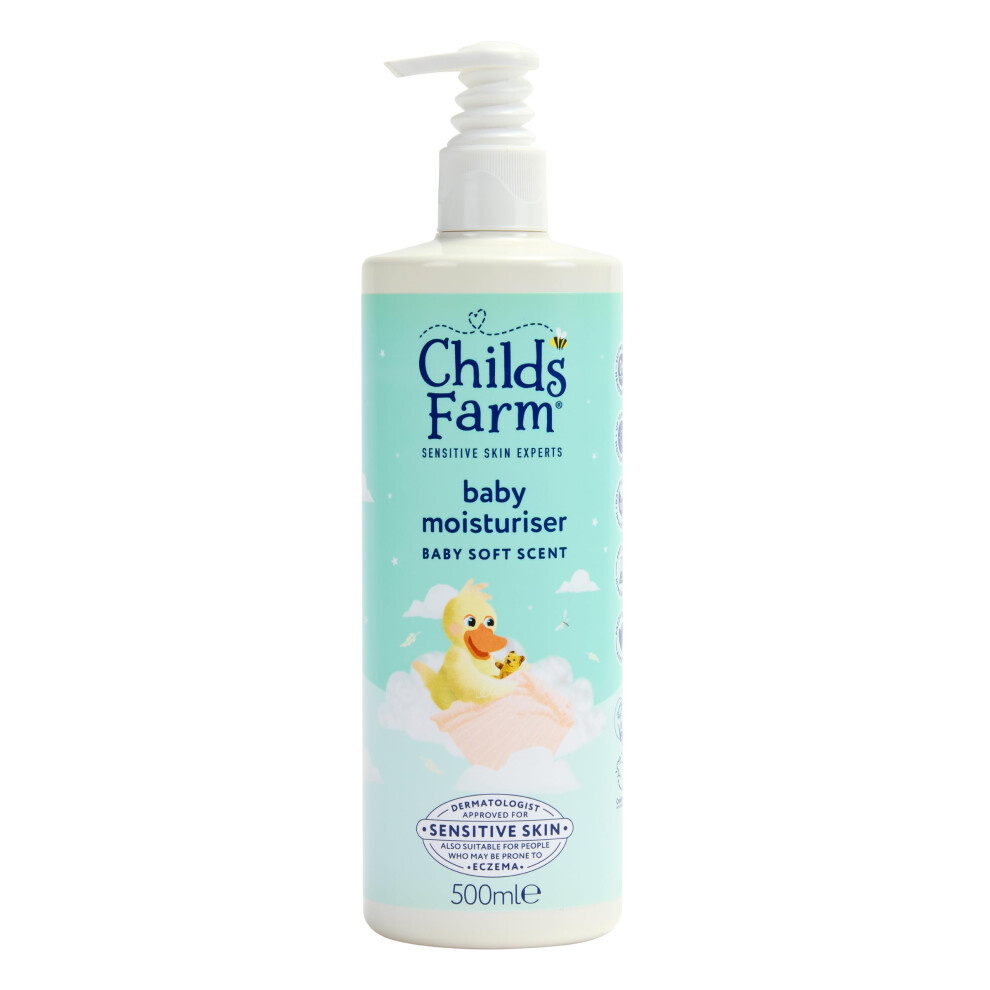 Childs Farm Baby Moisturiser, Baby Soft Scent | Moisturising & Hydrating | Suitable for Newborns with Dry, Sensitive Skin, 500ml - Image 5