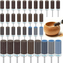 36Pcs Sanding Drums for , 1/8" Shank 180-3000 Grit - Wood/Metal/Stone 9 Grits for  Sanding