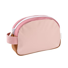 BÉABA, Baby/Child Toiletry Bag, Waterproof, Large Capacity 2.5L, Large Zipped Opening, Name Tag, Gum Effect, Faro, Dusty Rose