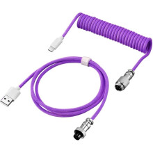 Spiralkabel USB Typ C für Mechanische Tastaturen, 3 Meter Max -Anschlusskabel für Desktop-Computer