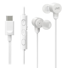 HA-FR29UC-W in White USB Type C Lightweight Comfortable Wired Headphones, Hi-Res Audio, Microphone & Volume Control, IPX2 Rated, D/A Converter