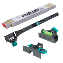 Pimp My Rule Set, 4 Pcs. - 8623000 - Converts the folding rule into a spirit level or marking gauge and enables internal measurements