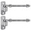 2set 10'' J Bolt Gate Hinge and Wall Mount Hinge Chain-Link Fence Posts, Heavy Duty 304 Stainless Steel 3