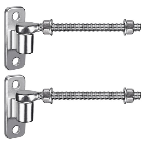 2set 10'' J Bolt Gate Hinge and Wall Mount Hinge Chain-Link Fence Posts, Heavy Duty 304 Stainless Steel 2