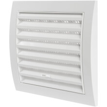 White Adjustable Ventilation Grill - Louvered Air Vent Covers for Walls, Ceiling Outside and Inside - 153 x 148 mm / 6" x 5.82" Inch - Bathroom