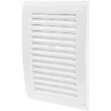 White Adjustable Plastic Ventilation Grill 250 x 170 mm / 9.84" x 6.69" Inch - Louvered Air Vent Covers for Walls, Ceiling Outside and Inside -