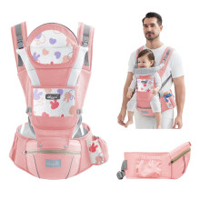Multifunction Baby Carrier Hip Seat Infant Carrier Baby Sling Baby Carrier Wrap Convertible Toddler Carrier with Wide Seat Lightweight Child Carrier