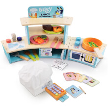 Tabletop Restaurant Playset – Wooden Pretend Play Kitchen for Kids with Oven, Sink, Fridge & Cooking Accessories – FSC Certified Wooden Toy for