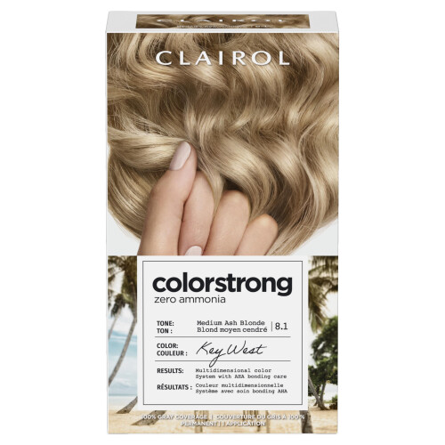 Clairol Colour Strong Permanent Hair Dye - 8.1 Medium Ash Blonde