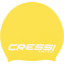 Loira Long Hair Swim Cap, New Hypoallergenic Silicone Swimming Cap, Optimal for Long Hair, Yellow/White, XL, Adult