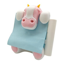 Cow Sticky Note Holder Pops Note Dispenser with Pen Holder, Note Dispenser for Desk Home Office Accessories